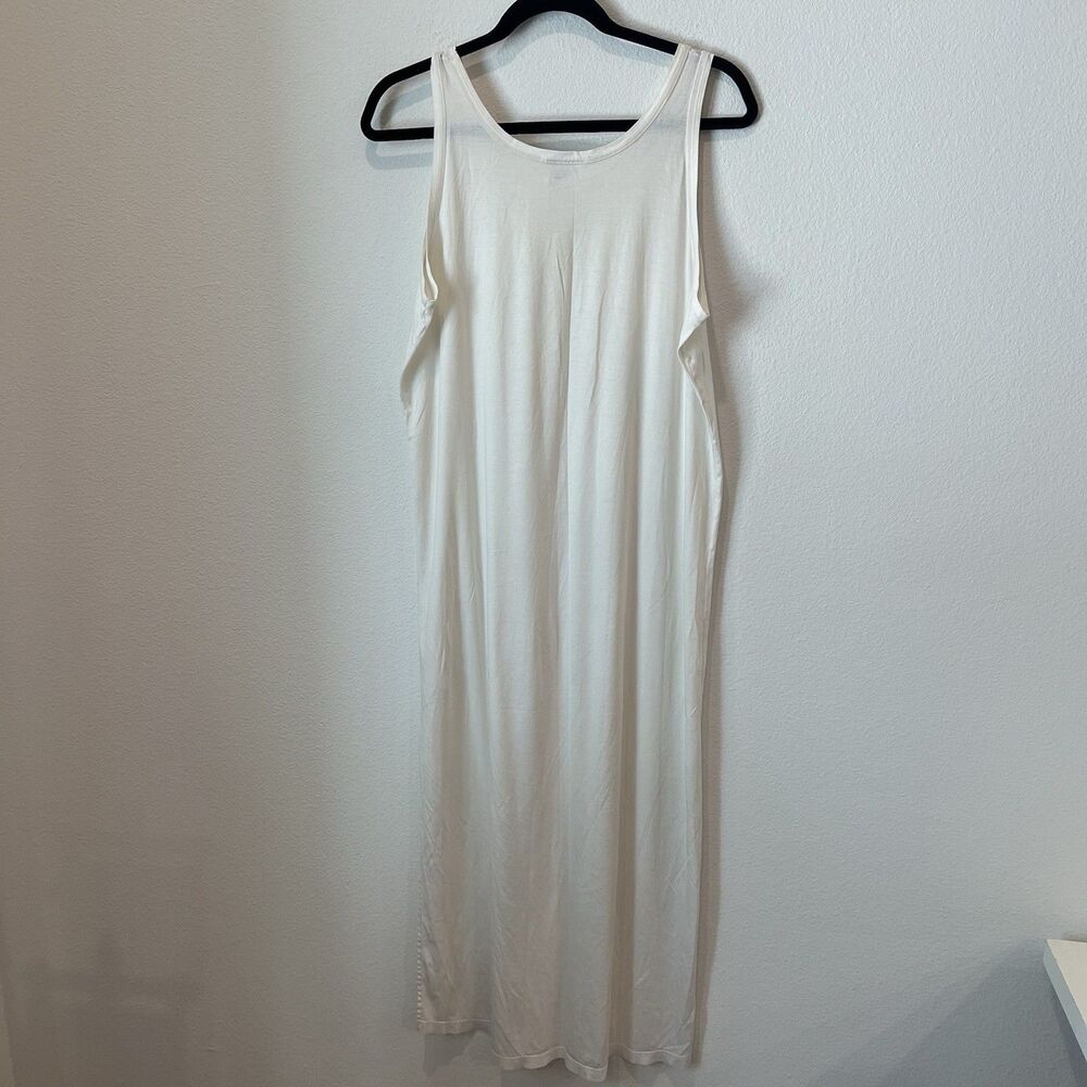 Hanro Of Switzerland Deluxe Cotton Long Tank Gown Loungewear Luxury Comfy Soft - Picture 3 of 6